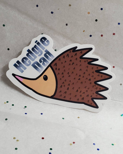 Hedgie dad sticker-hedgehog dad-hedgie parent-stickers-laptop stickers-glossy stickers-weatherproof-dishwasher safe