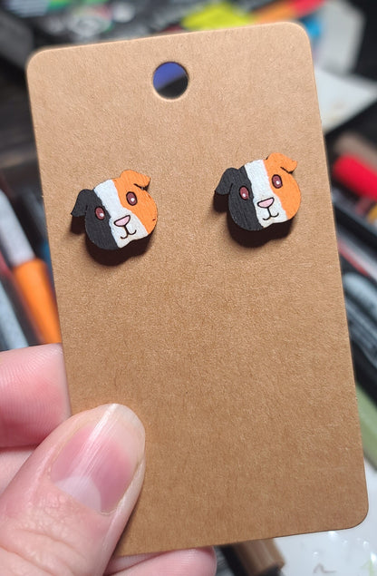 Guinea pig studded earrings-guinea pig studs-guinea pig studs-guinea pig earrings